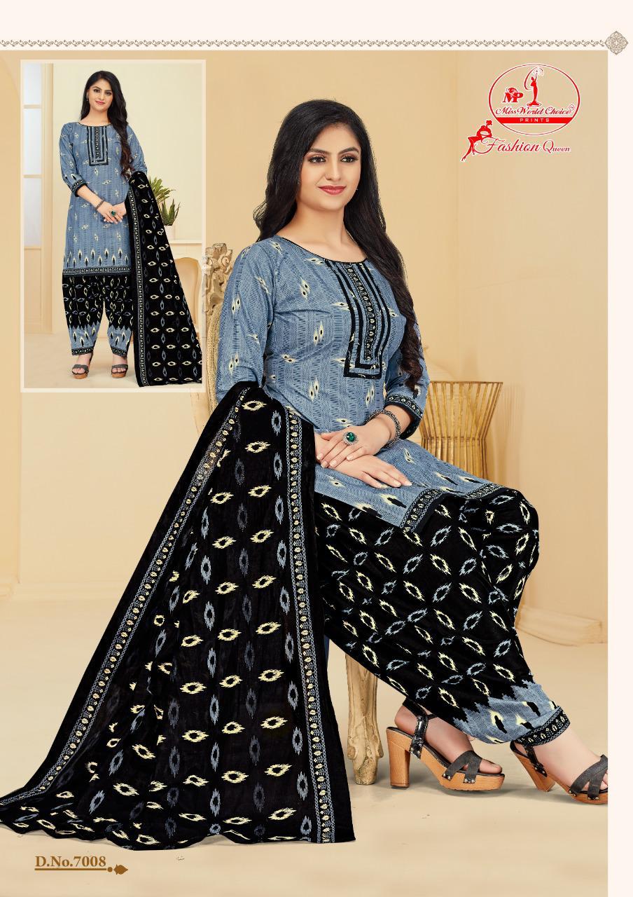 Miss World Fashion Queen 7 Casual Daily Wear Cotton Printed Designer Dress Material Collection